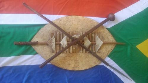 Zulu Shield, Knobkerrie & Zulu Spear, handmade