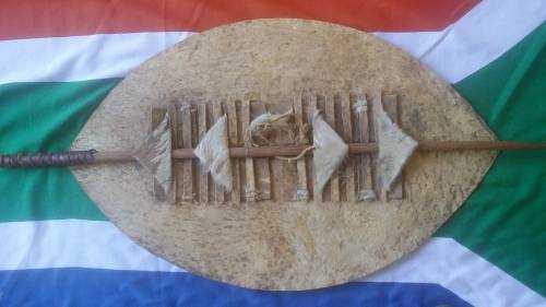 Zulu Shield, Knobkerrie & Zulu Spear, handmade