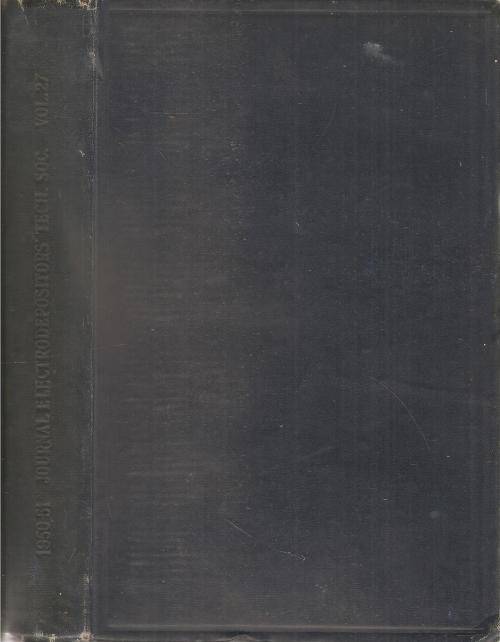 Electrodepositors Technical Society Volume XXVII 1950-51 By: The Instiute of Metal Finishing
