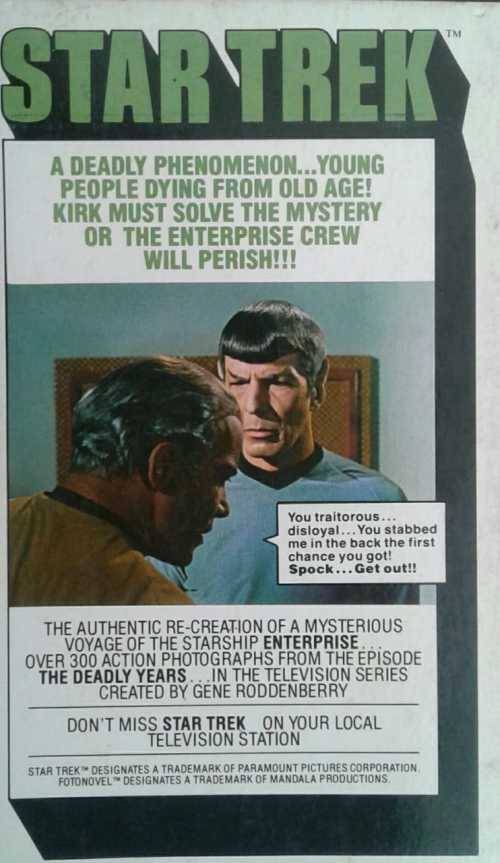 Star Trek Fotonovel #11 The Deadly Years created by Gene Roddenberry