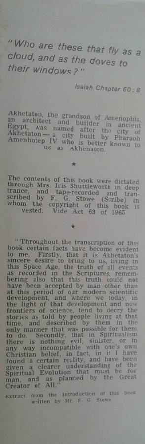The Windows of Heaven Spirit confirms the Book of the Old Testament by Akhetaton