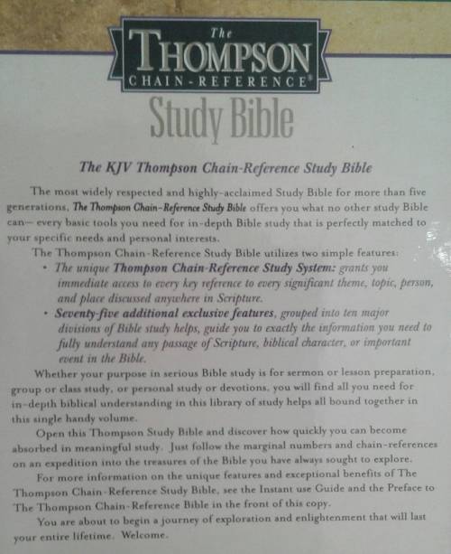 The Thompson Chain Reference Study Bible KJV 2005