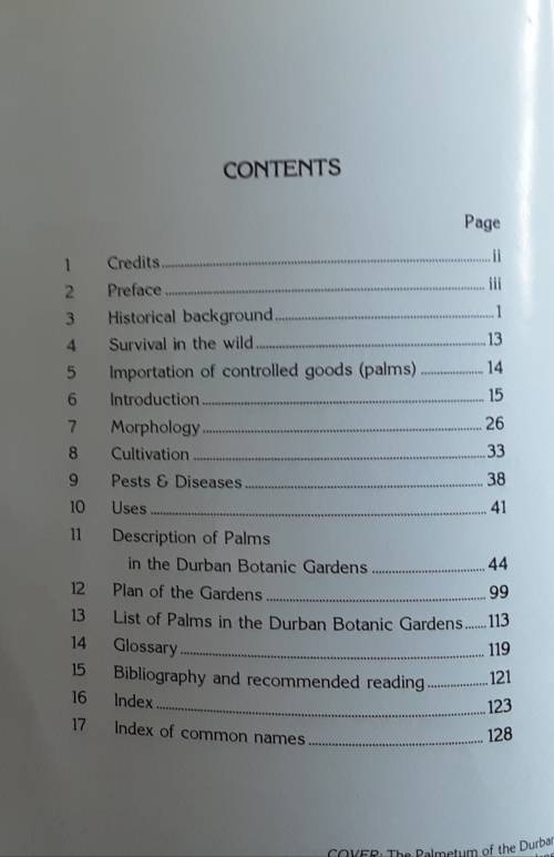 The Palm Collection of the Durban Botanic Gardens by Ann Lambert