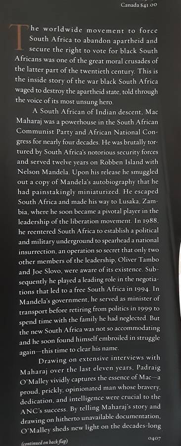 Shades of Difference, Mac Maharaj and The Struggle for South Africa by Padraig O'Malley