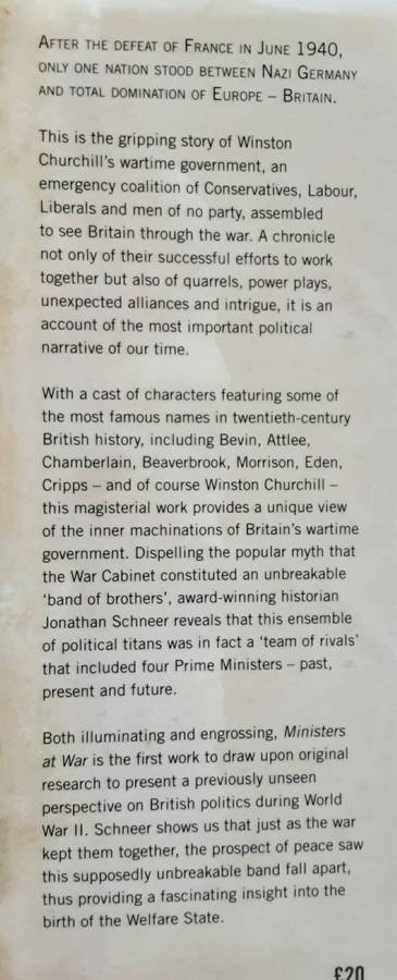 Ministers At War, Winston Churchill and his War Cabinet by Jonathan Schneer