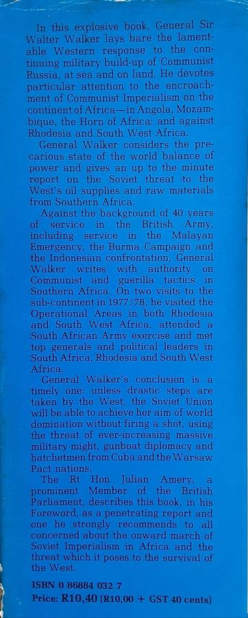 The Bear at the Back Door by General Sir Walter Walker KCB CBE DSO