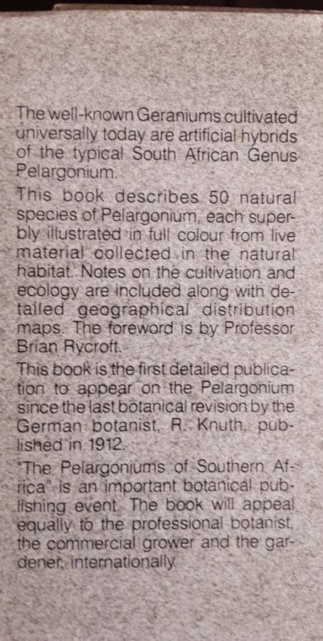 Pelargoniums of Southern Africa by J J A van der Walt
