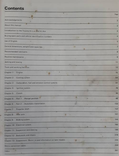 Toyota Hi-Ace & Hi-Lux 1969 to 1978 all models Haynes Manual 304