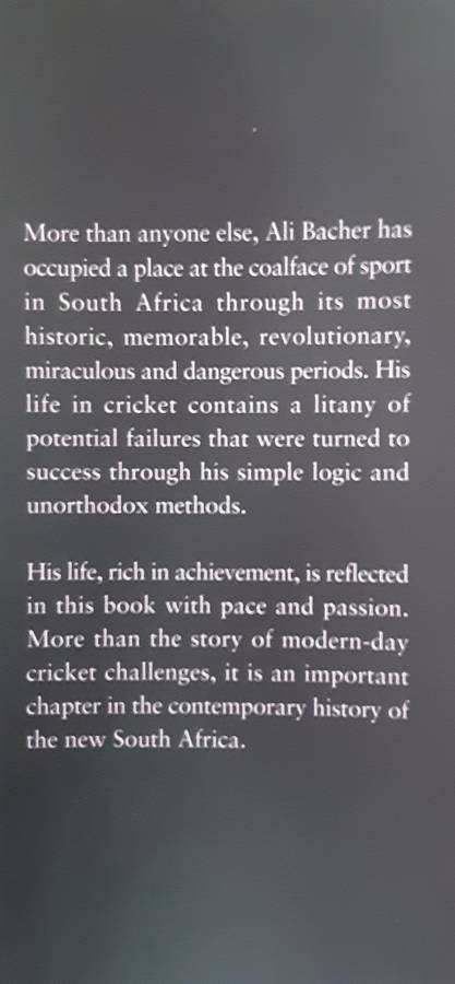 Ali The Life of Ali Bacher by Rodney Hartman **SIGNED by Ali Bacher**
