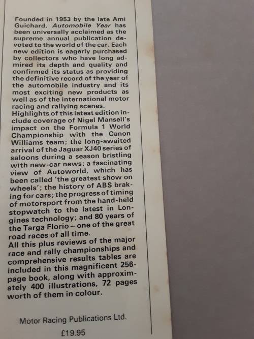 Automobile Year 1986/87