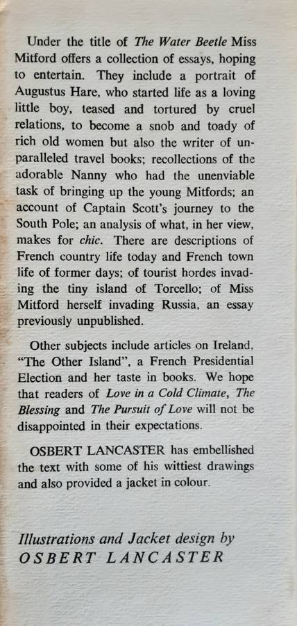 The Water Beetle by Nancy Mitford **FIRST EDITION**
