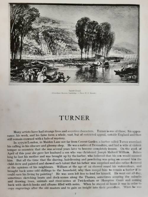 Turner by Camille Mauclair translated from the French by Eveline Byam Shaw