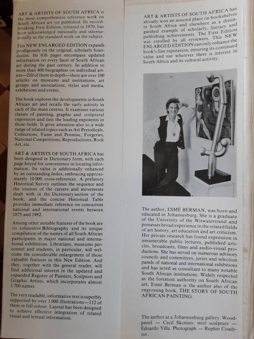 Art and Artists of South Africa, New Enlarged Edition by Esme Berman