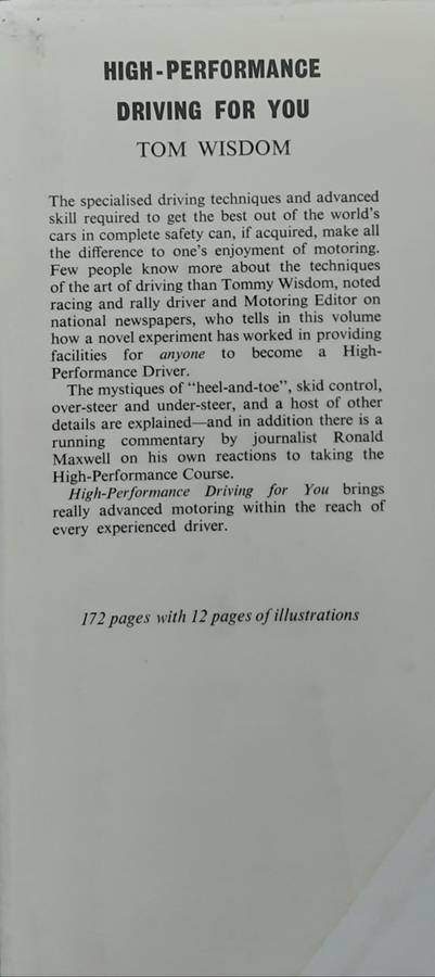 High Performance Driving For You by Tom Wisdom