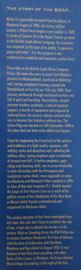 The Regiment, A History and the Uniforms of the BSAP by Richard Hamley