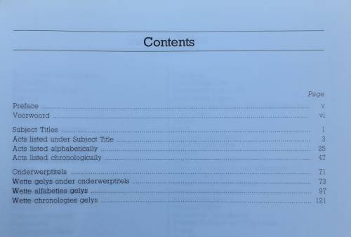 Butterworths Guide to the Statutes of South Africa 1910-1990 Bilingual