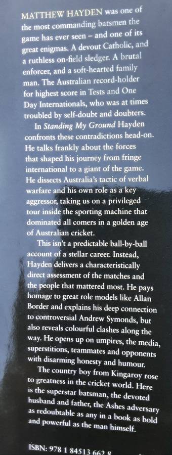 Matthew Hayden Standing My Ground