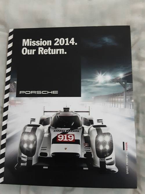 Porsche Mission 2014 Our Return: Spirit, Principle, Vision **SCARCE TITLE**