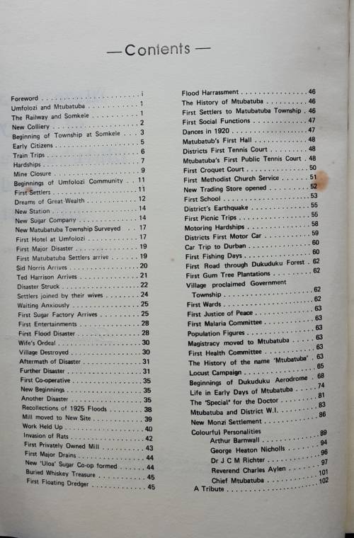 Memories of Early Matubatuba and District by E R Harrison ** limited edition nbr 716**