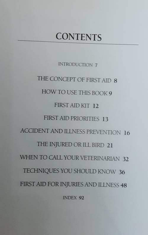 First Aid for Birds, The Essential quick reference guide by Tim Hawcroft