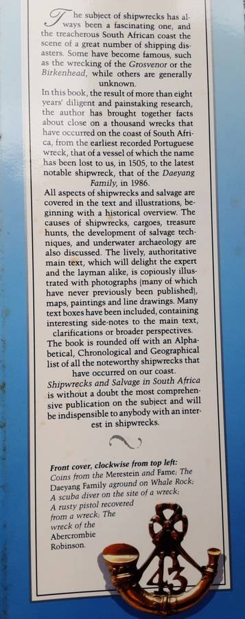 Shipwrecks and Salvage in South Africa 1505 to the Present by Malcom Turner