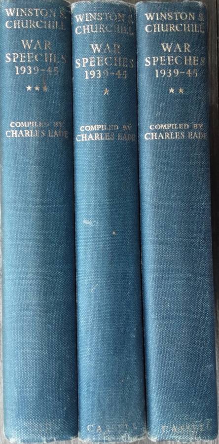 THe War Speeches of the Rt Hon Winston S Churchill 1939-45, 3 volumes  by Charles Hade
