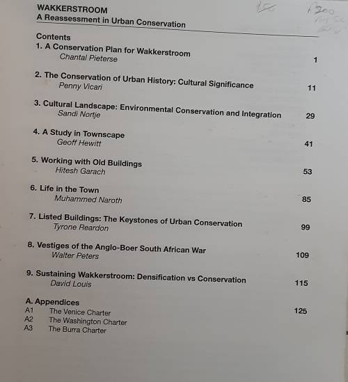 Wakkerstroom, A Re-Assessment in Urban Conservation edited by Prof Walter Peters