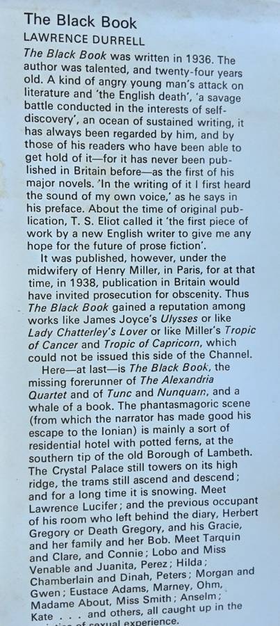 The Black Book by Lawrence Durrell