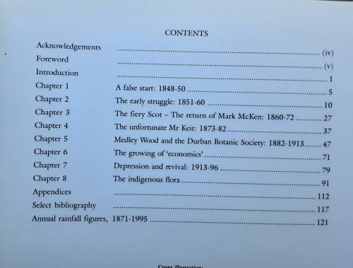 A New History of the Durban Botanic Gardens by Donal P McCracken