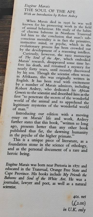 The Soul of the Ape by Eugene Marais