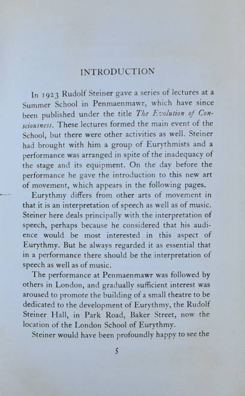 A Lecture on Eurythmy by Rudolf Steiner
