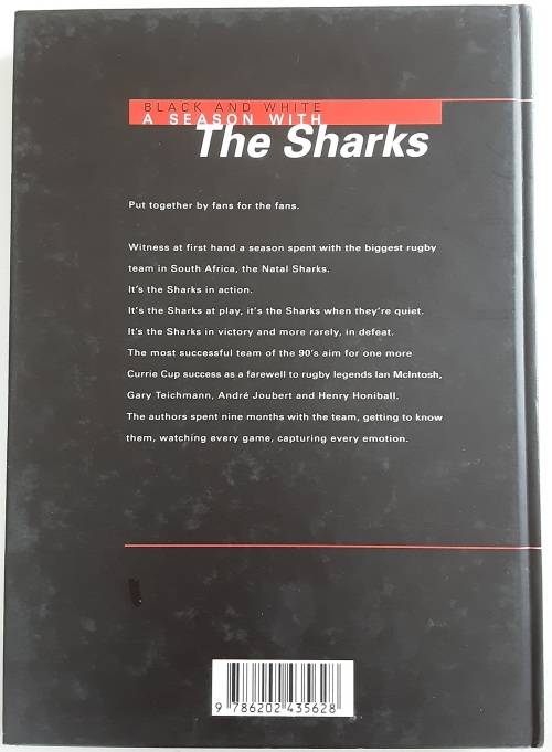 Black and White A Season with The Sharks by Sean Laurenz & Paul Mitchell **SIGNED by 7 players