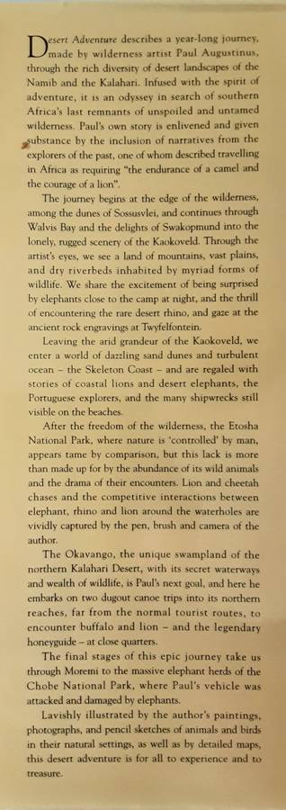 Desert Adventure in Search of Wilderness in Namibia and Botswana by Paul Augustinus