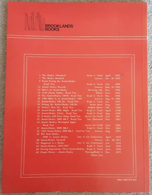 Austen Healey 100 and 3000 Collection no 1 by R M Clarke
