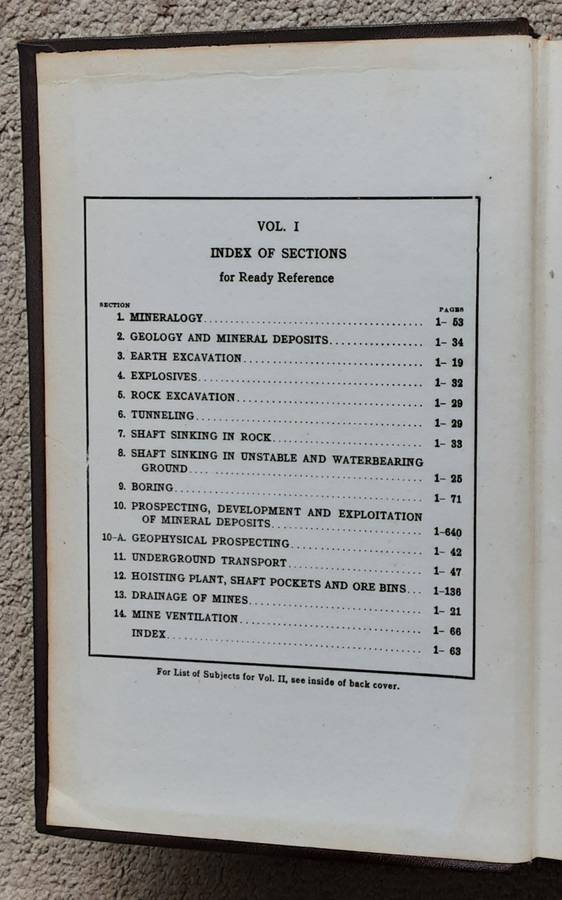 Mining Engineers Handbook in 2 volumes 3rd Edition edited by Robert Peele