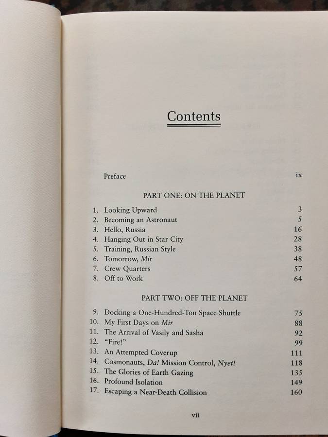 Off the Planet, surviving Five Perilous months aboard Space Station MIR by Jerry Linenger  **Signed