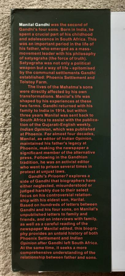 Gandhis Prisoner? The life of Gandhis Son Manilal by Uma Dhupelia - Mesthrie