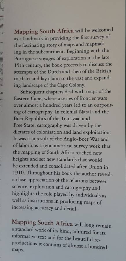 Mapping South Africa A Historical Survey of South African Maps & Charts by Andrew Duminy