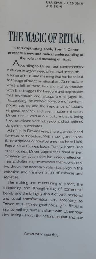 The Magic of Ritual  by Tom F Driver