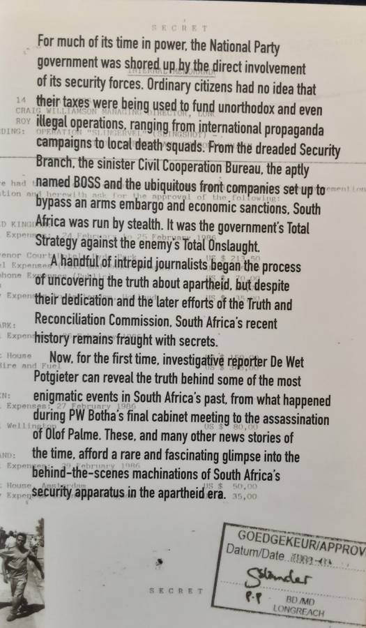 Total Onslaught,  Apartheids Dirty Tricks Exposed by De Wet Potgieter