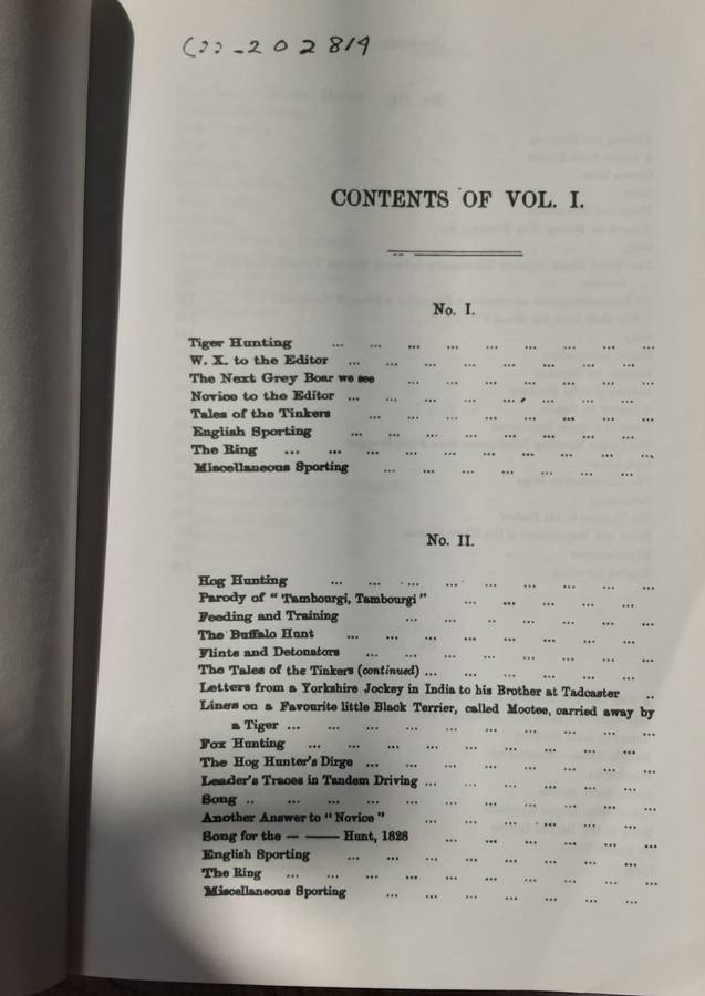 The Oriental Sporting Magazine from June 1828 to June 1833 2 Vols **Classic Reprint Series