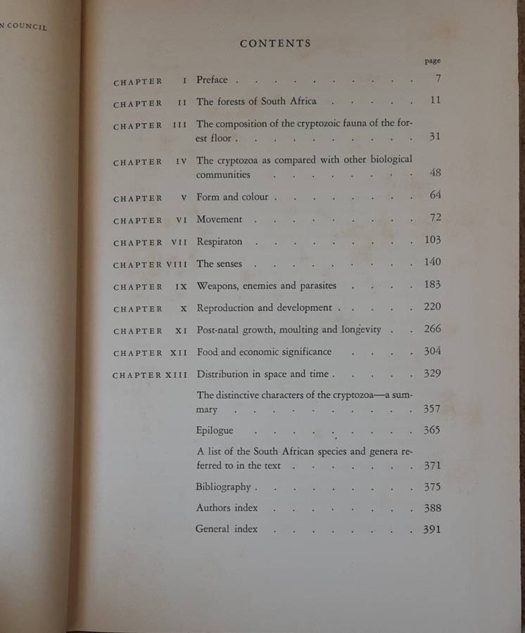 The Biology of the Cryptic Fauna of Forests by R F Lawrence