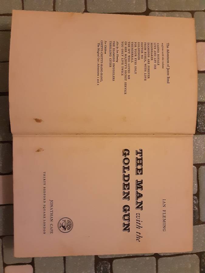 The Man With The Golden Gun by Ian Fleming ***First Edition Hardcover WITH GOLDEN GUN ON COVER**
