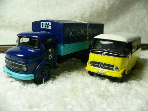 HO scale Schuco delivery van pack.