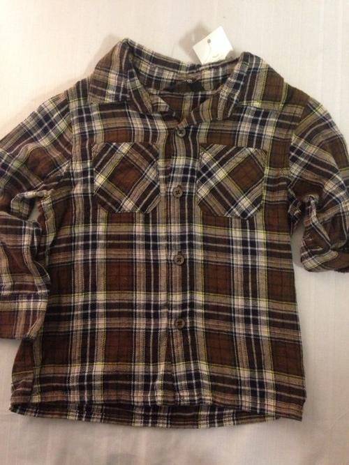 GEORGE Brown Check Shirt (2-3 years)