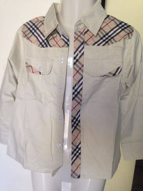 BURBERRY Print/Beige Long Sleeve Shirt (3-4 years)