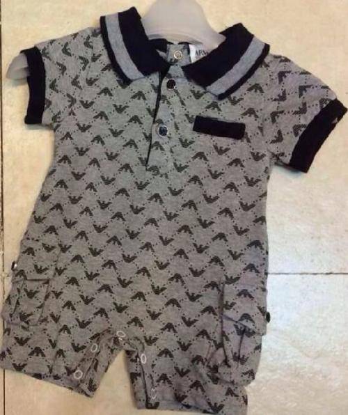 ARMANI Grey Romper (6-9 months)