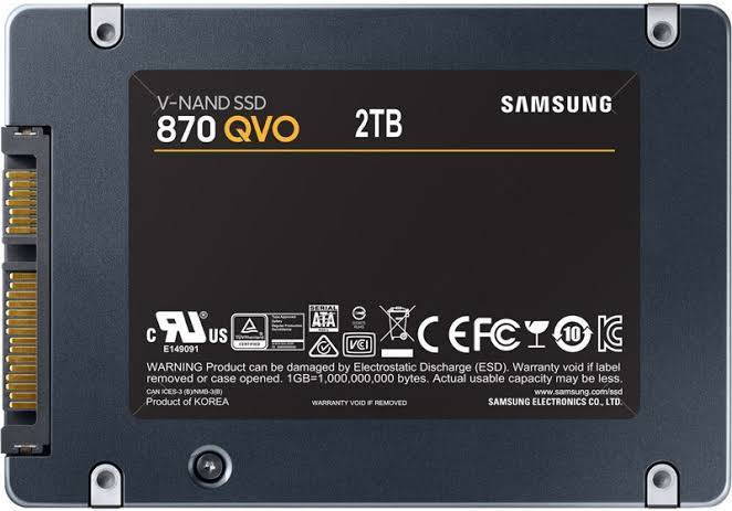 Samsung MZ-77Q2T0BW 870 QVO 2TB SATA 6GB/s 2.5` Solid State Drive