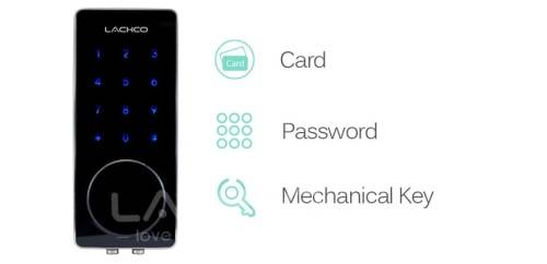 PERFECT FOR AIR BNB ***Smart Keyless Deadbolt Lock With Scan Card And Custom passwords - LOCAL STOCK