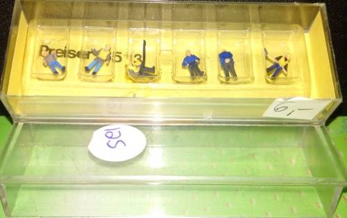 Preiser Six Road Worker Figures   - Z Gauge